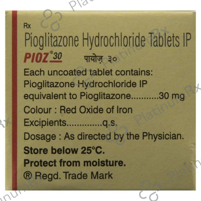Pioz 30mg Tablet 10s