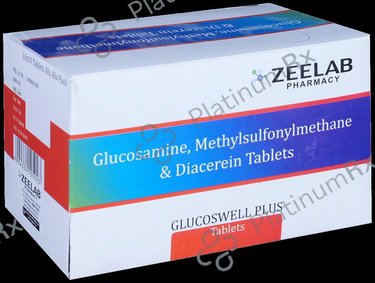 Glucoswell Plus 50mg/750mg/250mg Tablet