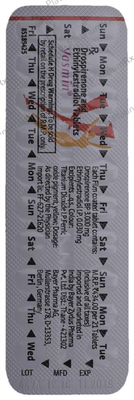 Yasmin 3/0.035mg Tablet 21s