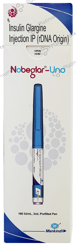 Nobeglar Uno (100 IU/ml) (1*3ml Disposable Pen) Solution For Injection 3ml