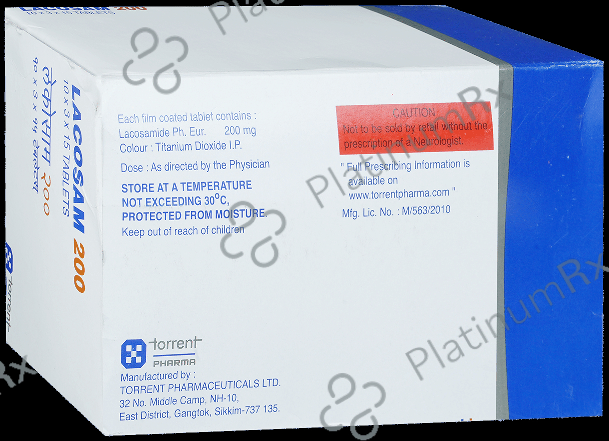 Lacosam 200mg Tablet 15s