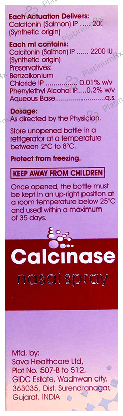 Calcinase 200IU Nasal Spray 3.7ml