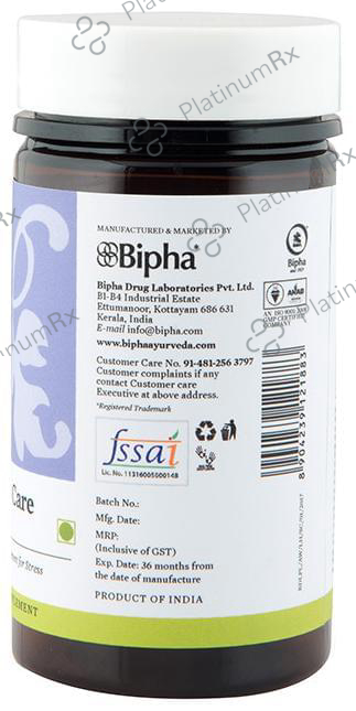 Bipha Ayurveda Herbionics Stress Care 114mg Tablet