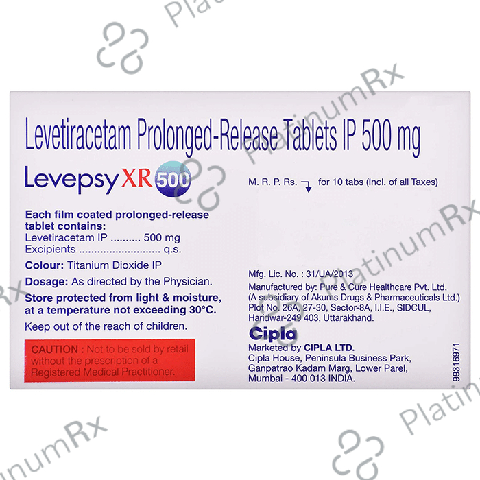Levepsy XR 500mg Tablet 10s
