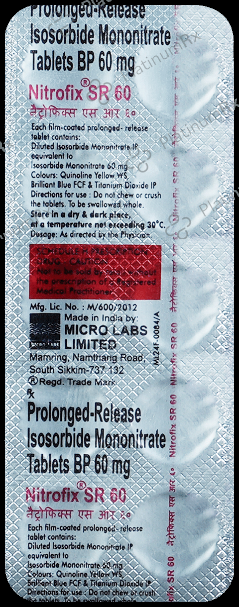 Nitrofix SR 60mg Tablet 10s