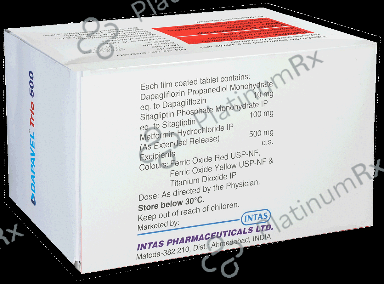 Dapavel Trio 10/500/100mg Tablet ER 10s