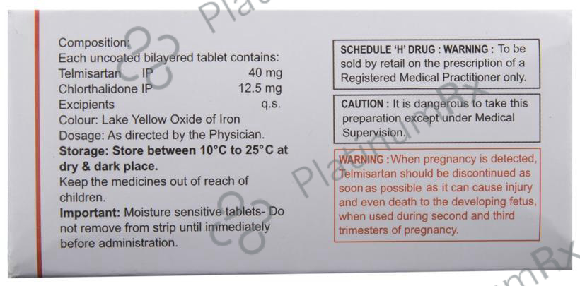 Eritel CH 40 12.5/40mg Tablet 15s