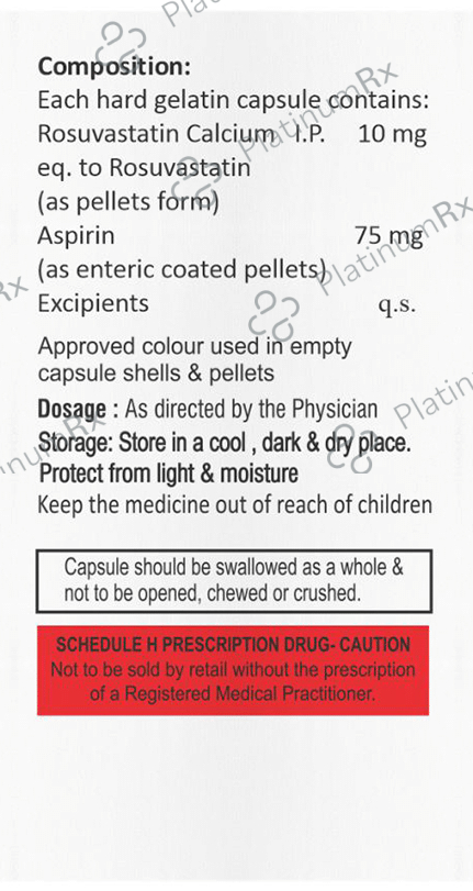 Rosuvil ASP 10mg/75mg Capsule