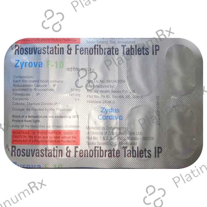 Zyrova F 10 145/10mg Tablet 10s