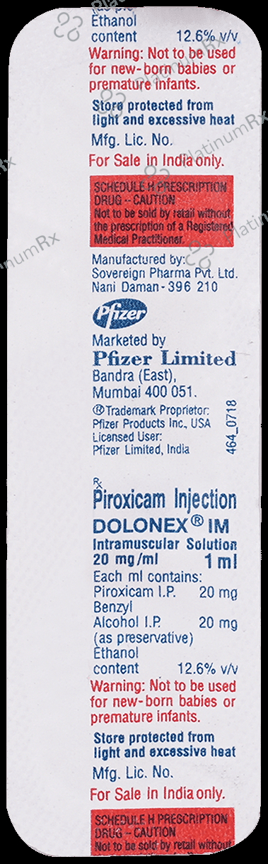 Dolonex IM 20mg Injection 1ml