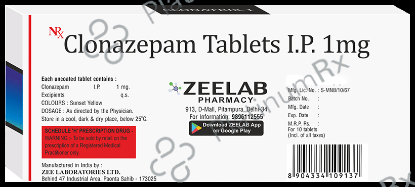 Clonatrix 1mg Tablet