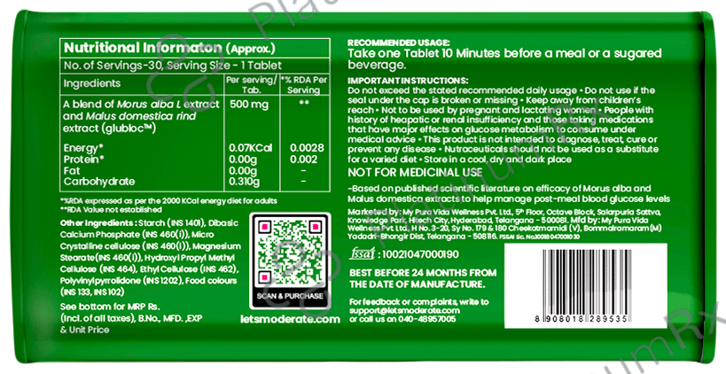 Moderate 100% Botanical Tablet