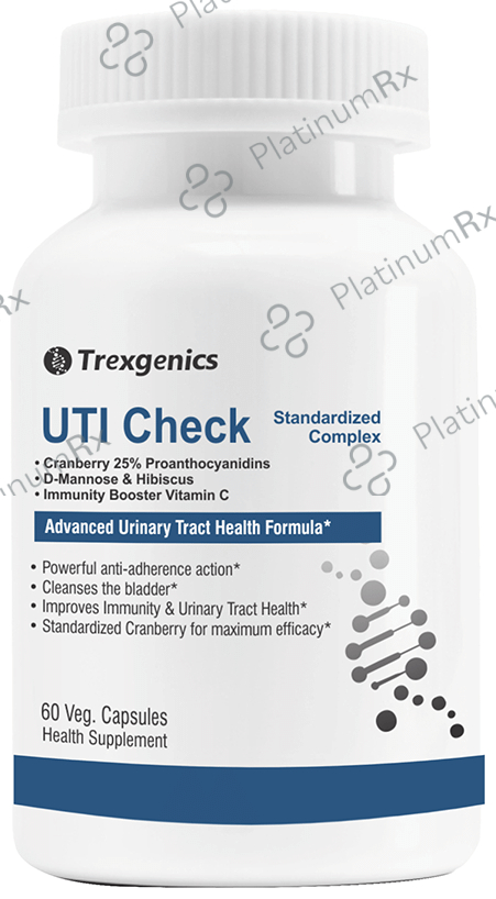 Trexgenics UTI Check Cranberry Mannose Veg. Capsules