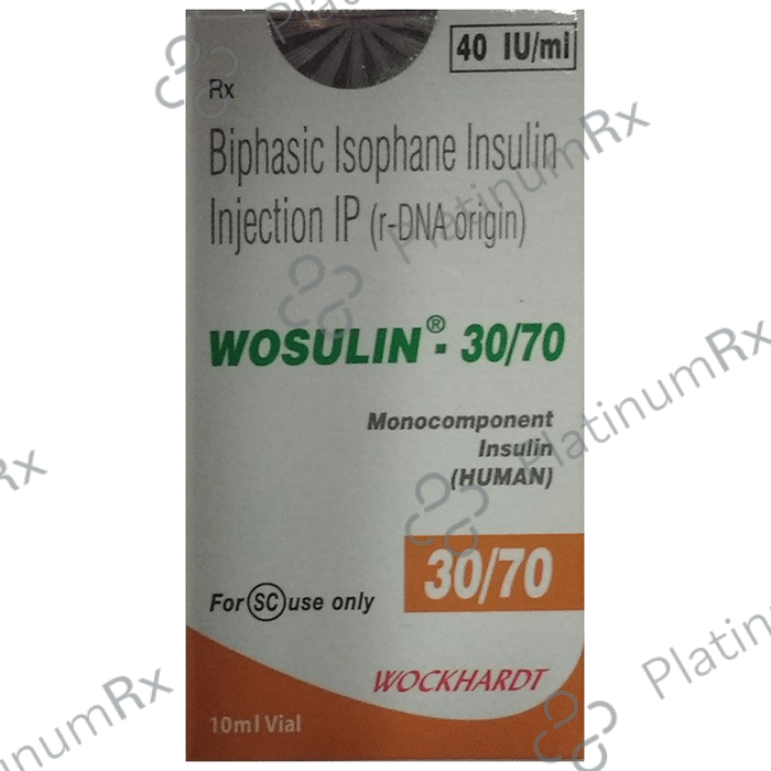 Wosulin 30/70 (40 IU/ml) (1*10ml Vial)