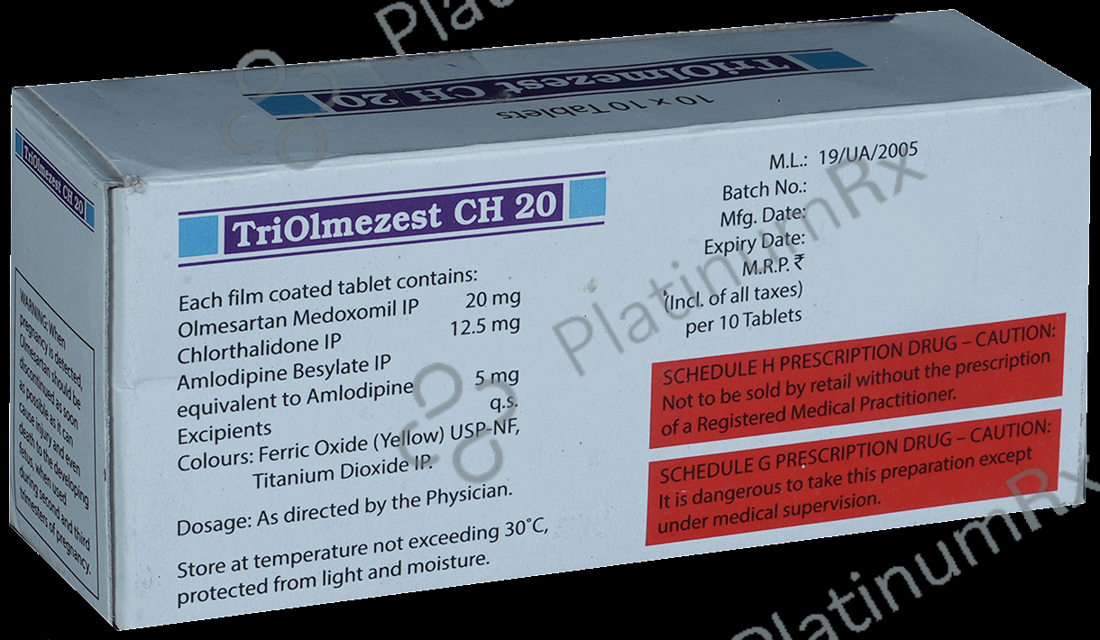 Triolmezest CH 20 5/12.5/20mg Tablet 10s