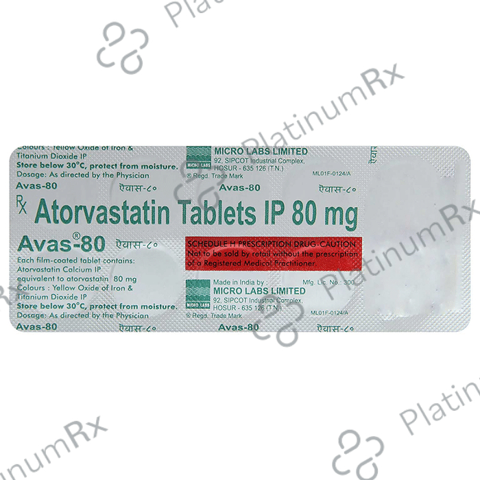 Avas 80mg Tablet 10s