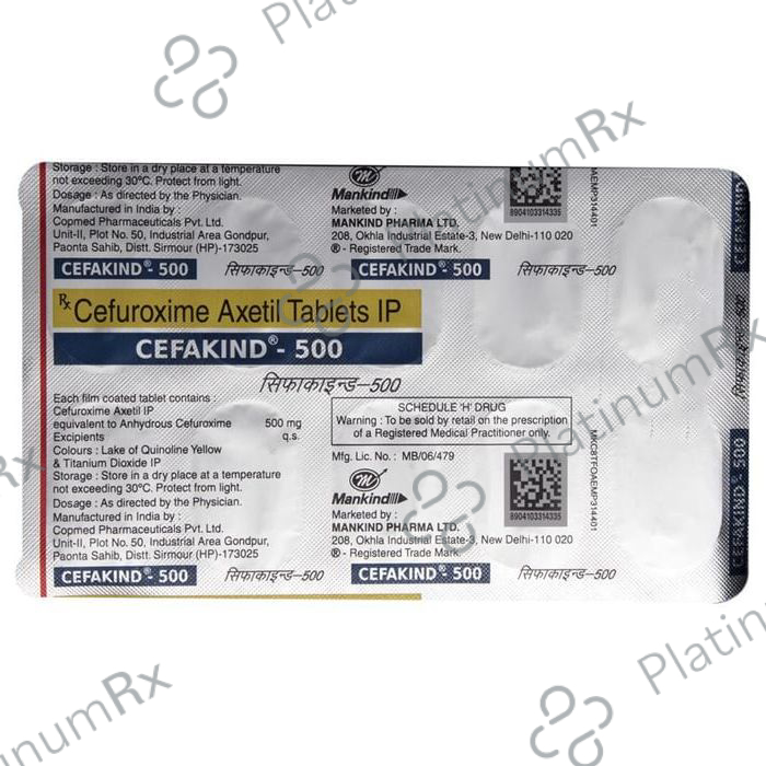 Cefakind 500mg Tablet 10s
