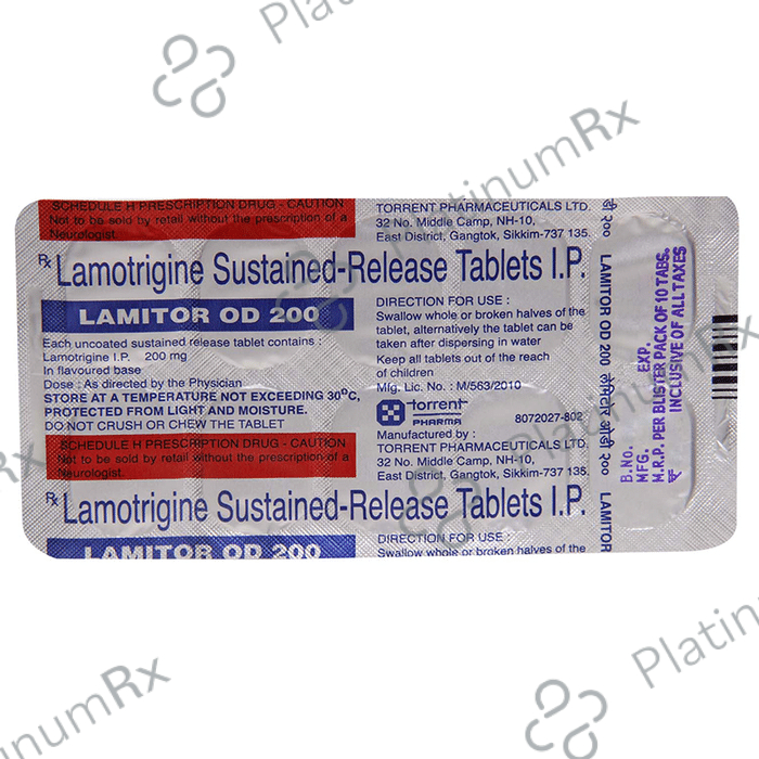 Lamitor OD 200mg Tablet SR 10s