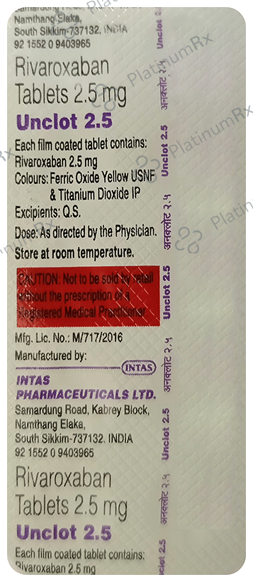 Unclot 2.5 Tablet