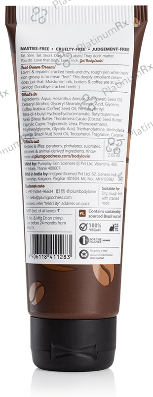 Plum Coffee Wake-a-Ccino Body Lovin Foot Cream