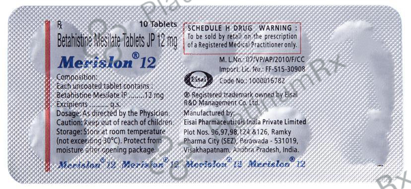 Merislon 12 Tablet