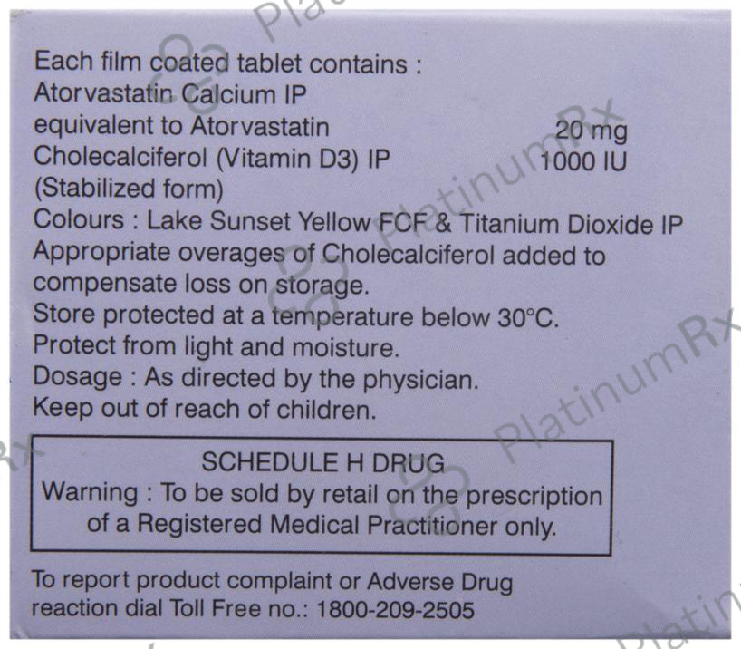 Tonact D 20 20/1000IU Tablet 10s
