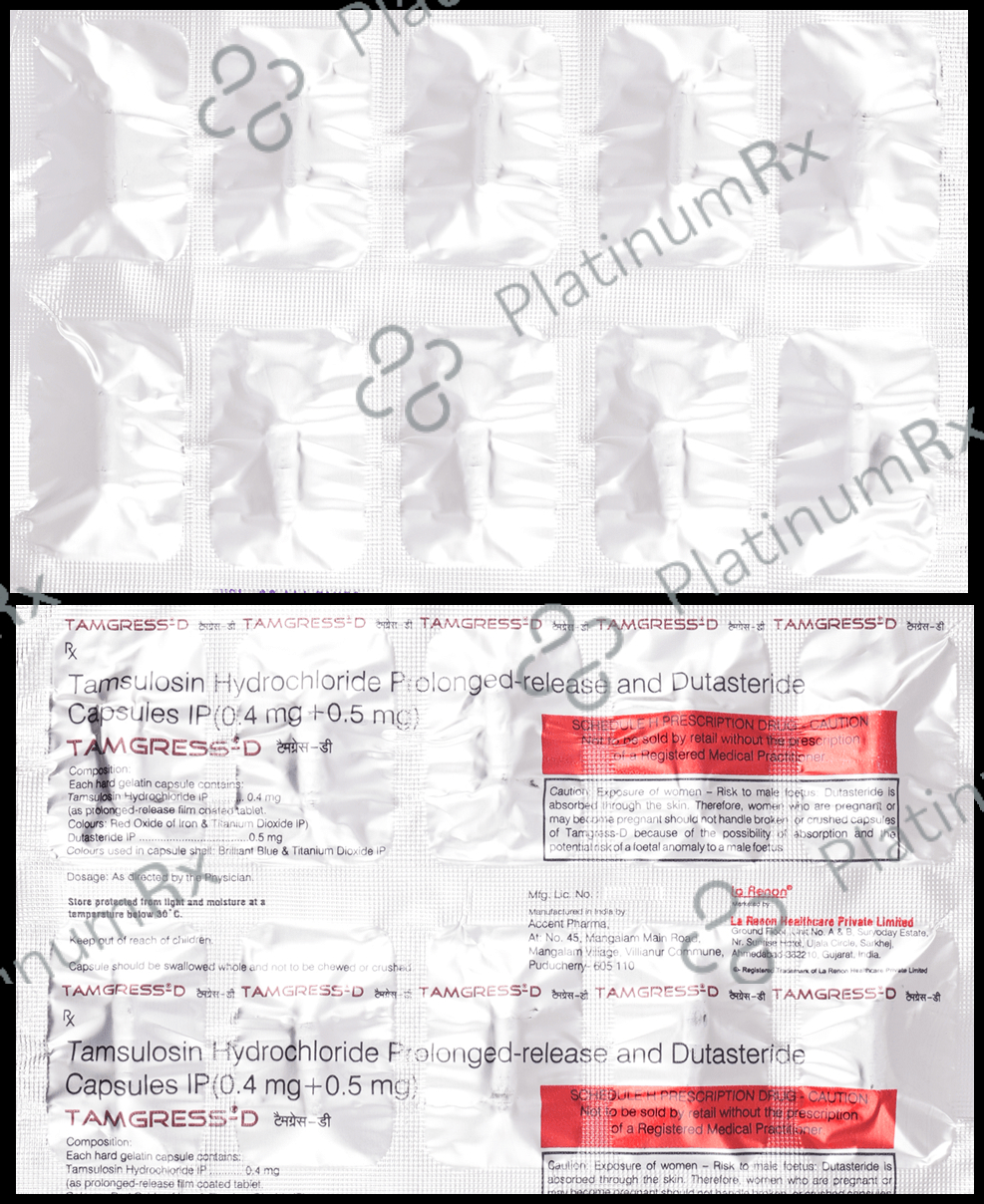 Tamgress D 0.5/0.4mg Capsule PR 10s
