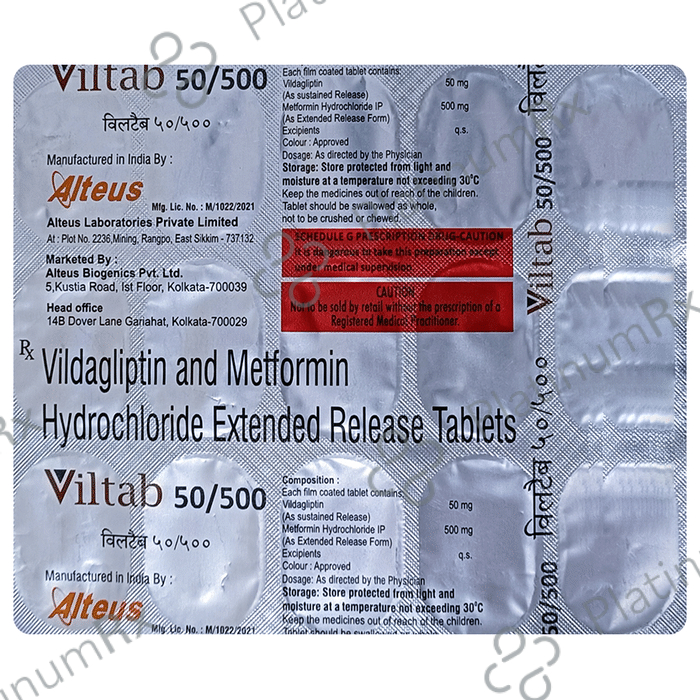 Viltab 500mg/50mg Tablet ER