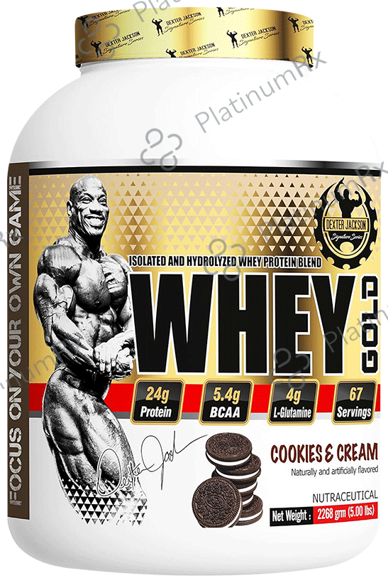 Dexter Jackson Whey Gold Protein Blend Powder Cookie and Cream