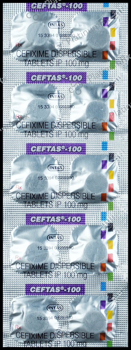 Ceftas 100mg Tablet 10s
