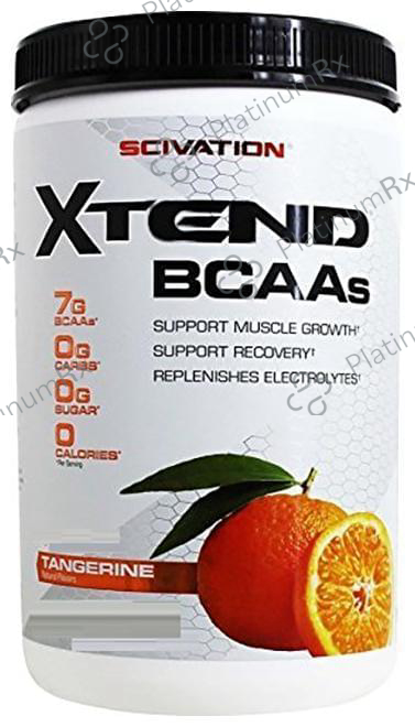 Scivation Xtend BCAA Powder with Electrolytes- For Muscle Growth & Recovery - Flavour Tangerine