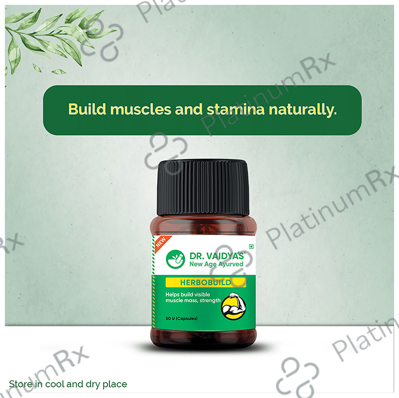 Dr. Vaidya's Herbobuild Capsule (50 Each) 1 Bottle