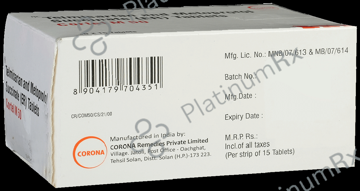 Cortel M 47.5/40mg Tablet ER 15s