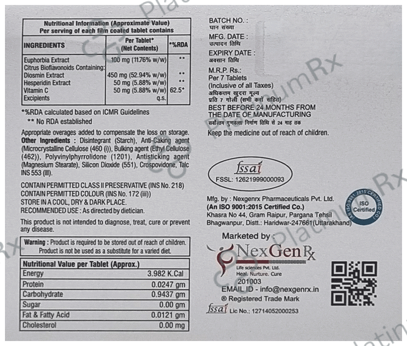 Venorich Tablet Nutraceutical