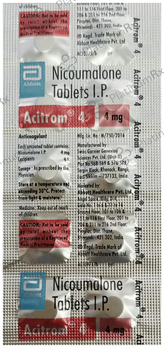 Acitrom 4mg Tablet 10s