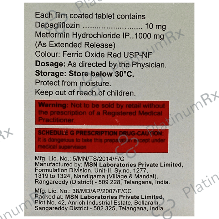 Daprica M10Forte Tablet ER