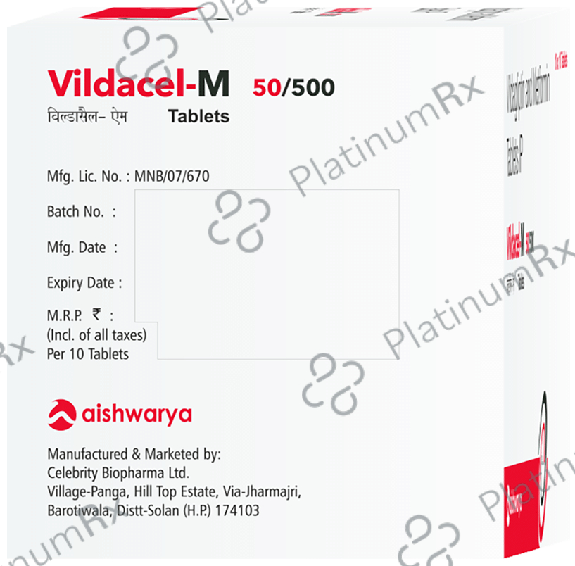 Vildacel-M 50/500 Tablet