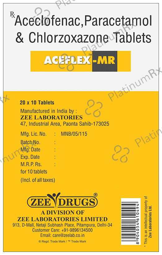 Aceflex MR 100mg/325mg/250mg Tablet