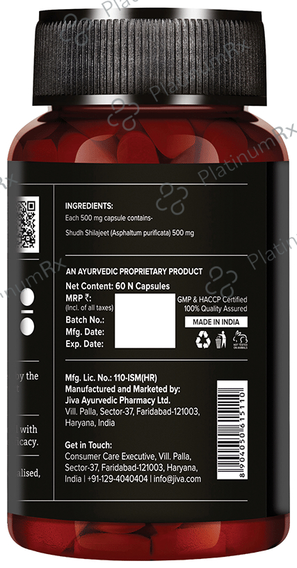Jiva Ayurveda Pure Shilajeet Capsule