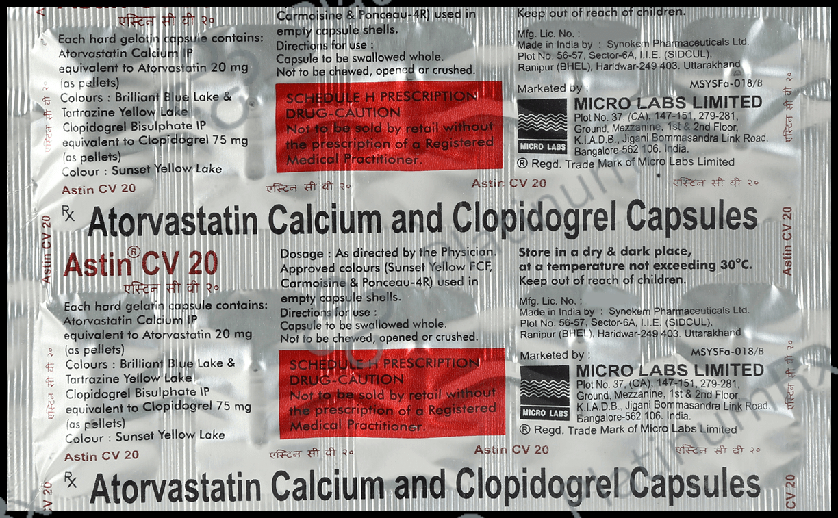 Astin CV 20/75mg Capsule 10s