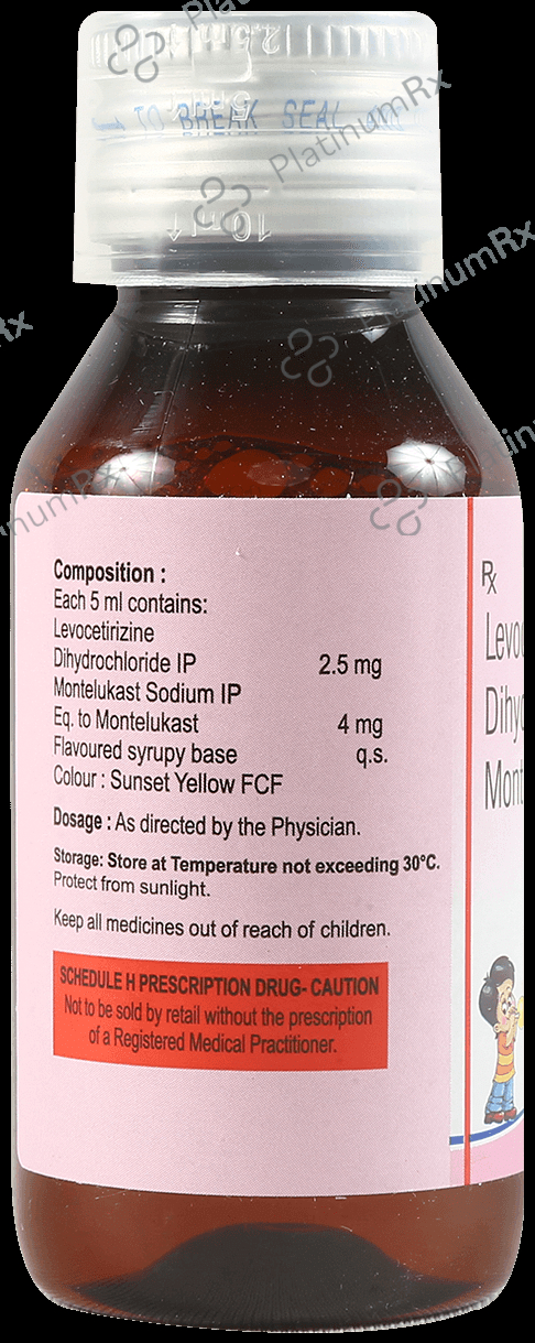 Levocet M 2.5/4mg Syrup 60ml