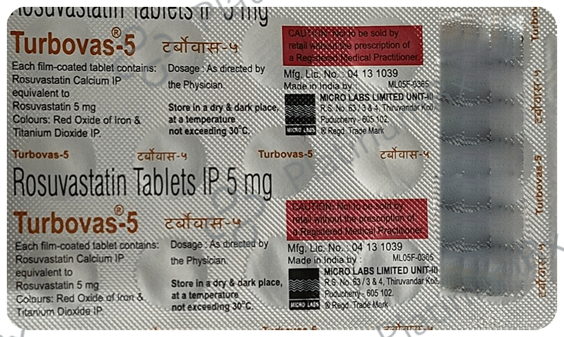 Turbovas 5mg Tablet 15s