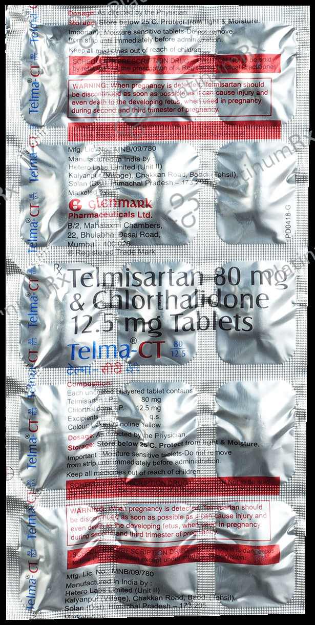 Telma CT 80/12.5mg Tablet 15s