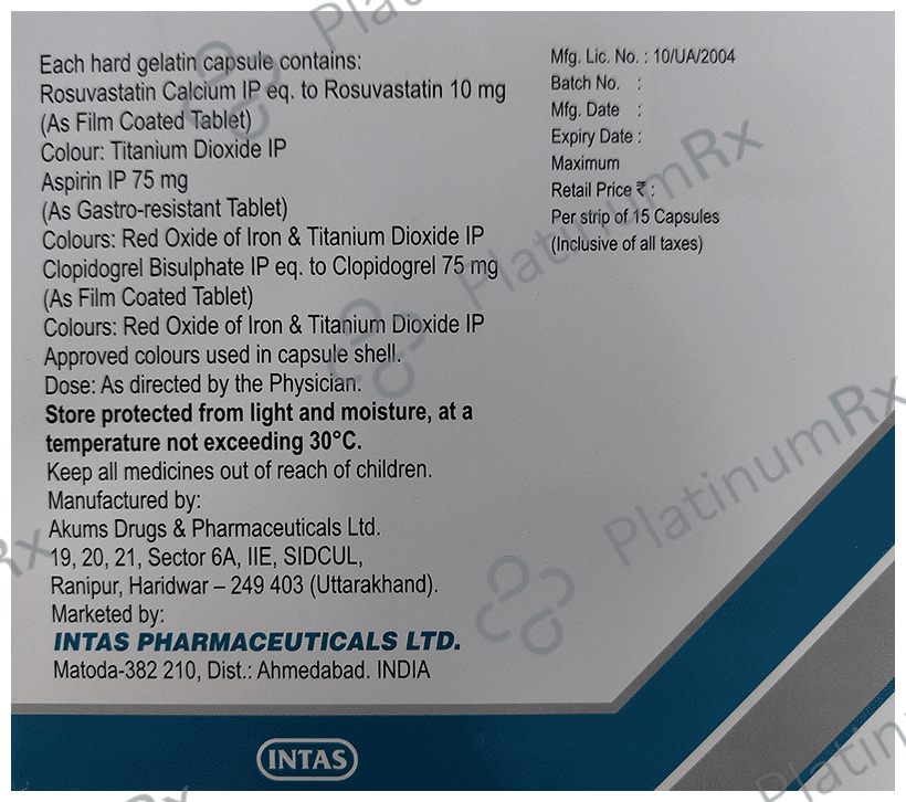 Preva Gold 10/75/75mg Capsule 15s