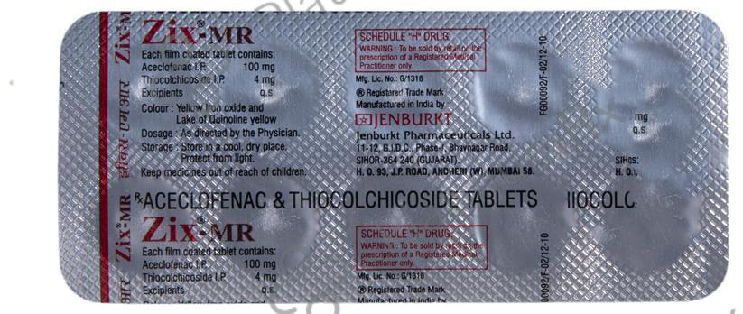 Zix MR 100/4mg Tablet 10s