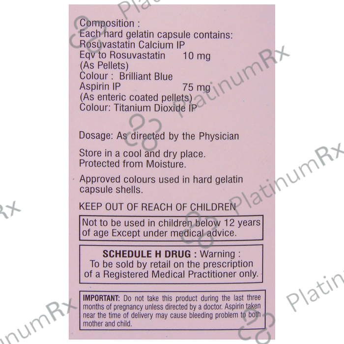 Rosloy ASP 10/75mg Capsule 15s