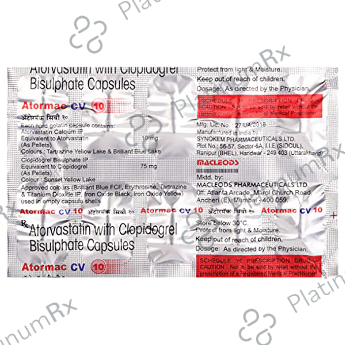 Atormac 10/75mg Capsule 10s