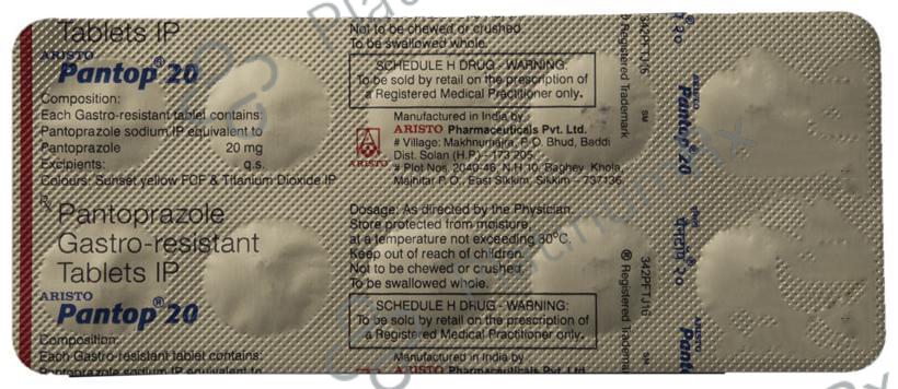 Pantop 20mg Tablet 10s