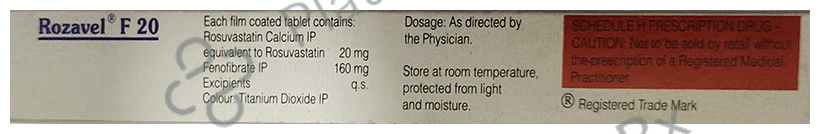 Rozavel F 160/20mg Tablet 10s