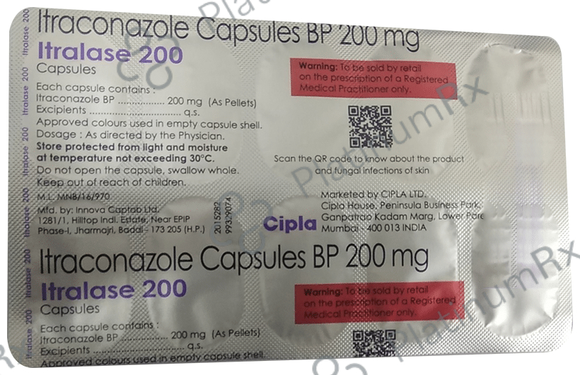 Itralase 200mg Capsule 10s